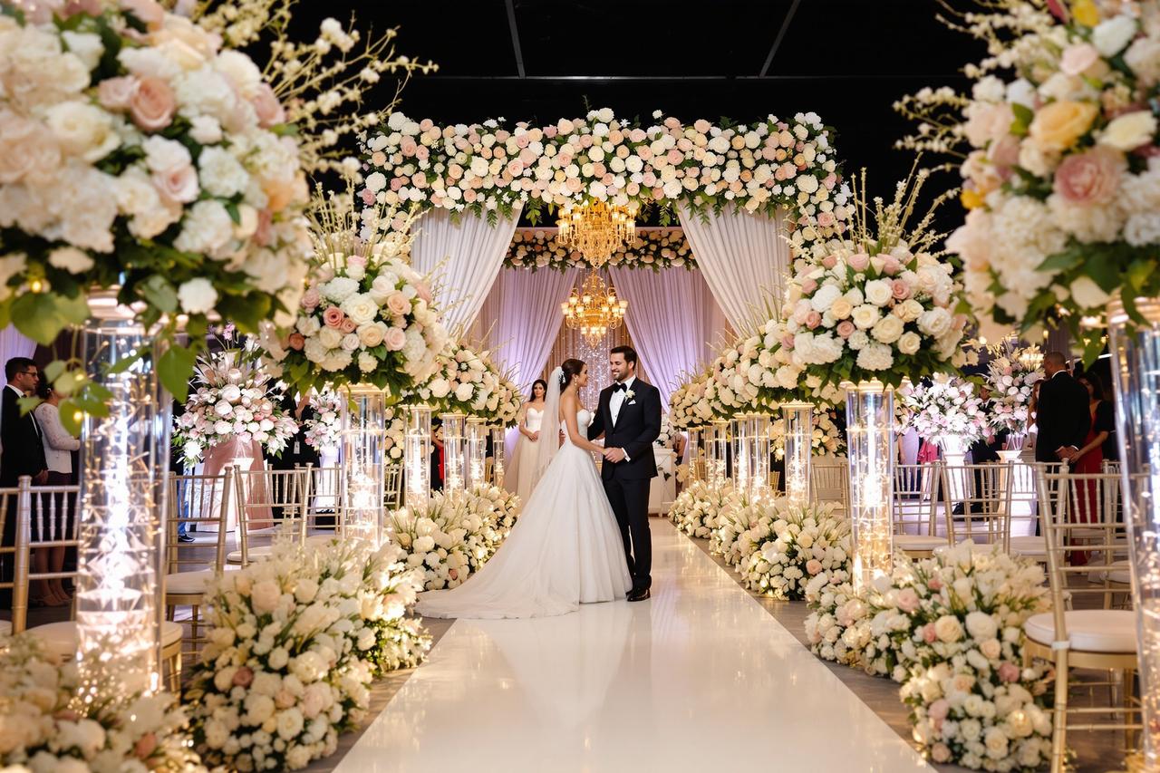 某女星婚礼现场照片流出，豪华程度令人咋舌，嘉宾名单曝光